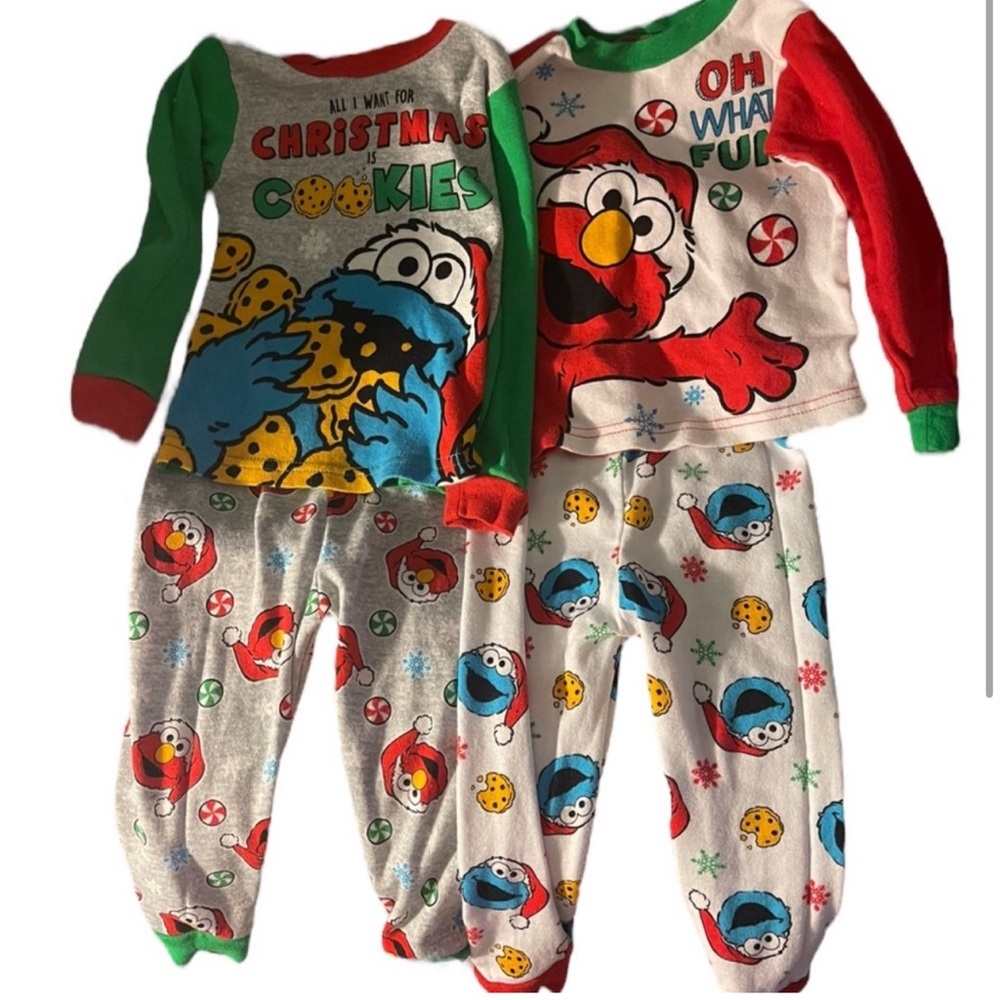 Sesame Street Christmas Pajama Sets